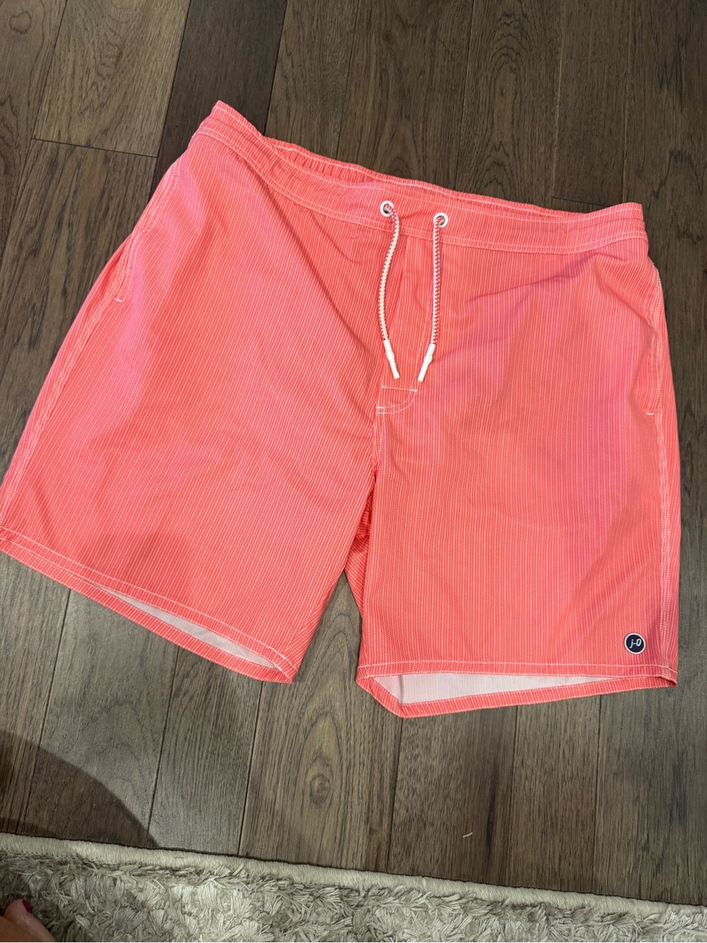 johnnie-O Coral Swim Trunks with Drawstring